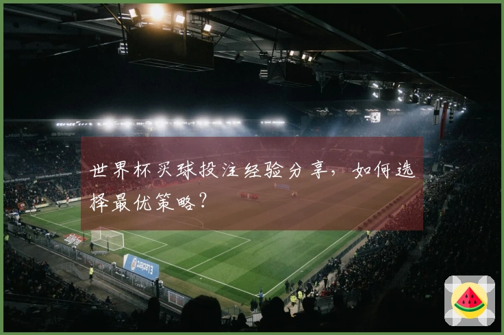 世界杯买球投注经验分享，如何选择最优策略？